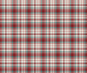 Plaid fabric pattern, white, brown, green, seamless for textiles and designing clothing, skirts, pants, aprons, tablecloths, blankets or decorative fabrics. Vector illustration.