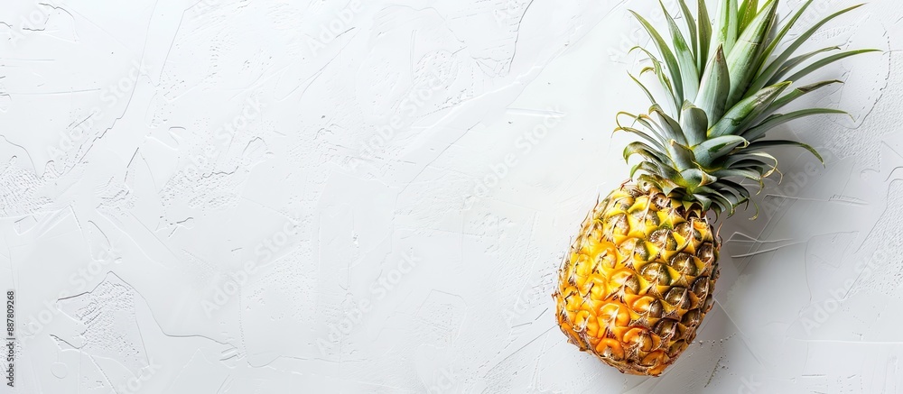 Aufkleber pineapple skin piece shown on a white background with ample copy space image available