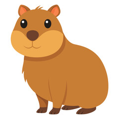 illustration of a Capybara Isolated