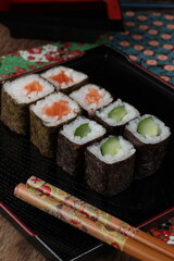 sushi, sashimi, cru, salmão, hossomaki, niguiri