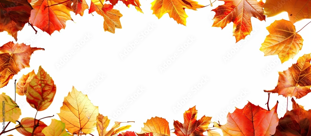 Fototapete frame with a fall theme featuring copy space image