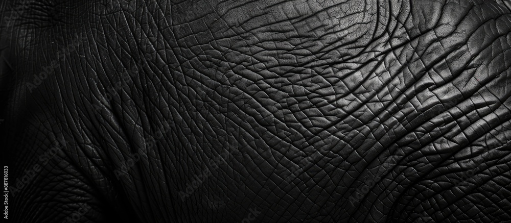Poster monochrome background featuring the texture of elephant skin with copy space image available