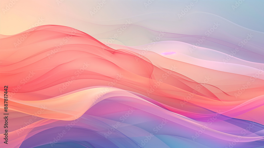 Poster abstract background with smooth shapes