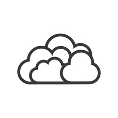 Fototapeta premium Simple Line Art Illustration of Overlapping Clouds