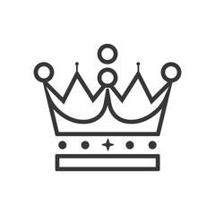 crown minimalist line art icon logo symbol icon black color only