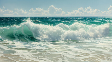 Obraz premium breaking waves