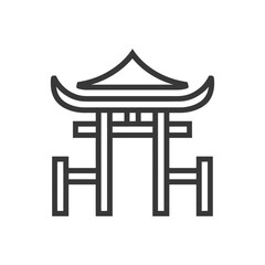 culture minimalist line art icon logo symbol icon black color only