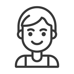 Obraz premium customer minimalist line art icon logo symbol icon black color only