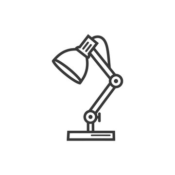 recommend clip art: desk lamp minimalist line art icon logo symbol icon black color only