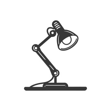 recommend clip art: desk lamp minimalist line art icon logo symbol icon black color only