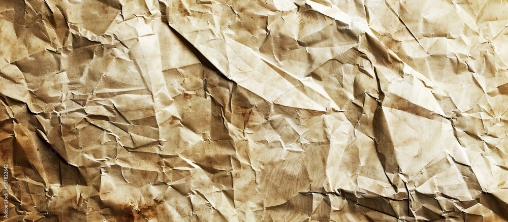 Leinwandbilder vintage crumpled paper with a distressed look for a background with copy space image