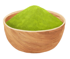 Matcha powder png, Japanese drinks, transparent background
