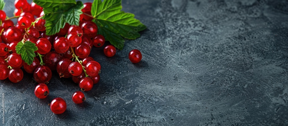 Aufkleber delicious red currant with copy space image