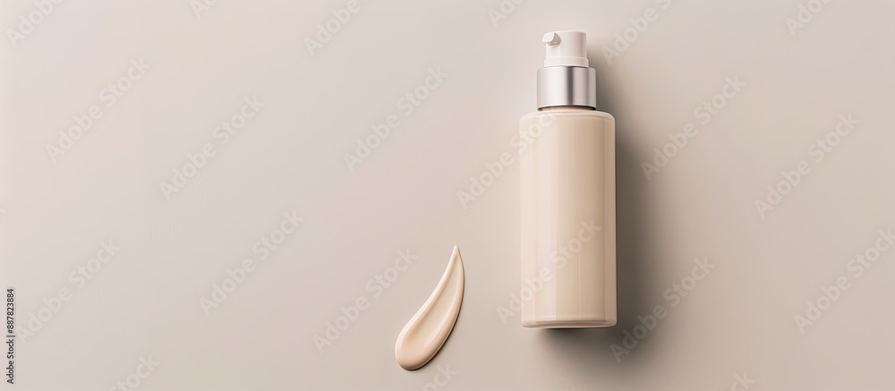 Poster cream bottle placed on a white background perfect for a copy space image