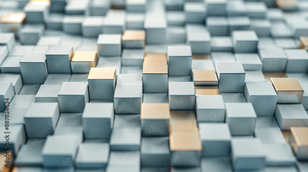 Poster cubes background with lines