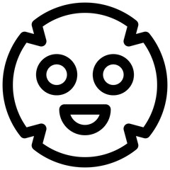 Facial mask. Editable stroke vector icon.