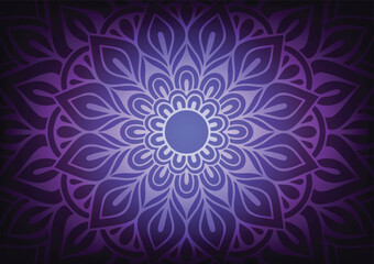 Purple mandala flower circle center background