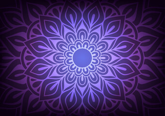 Purple mandala flower circle center background