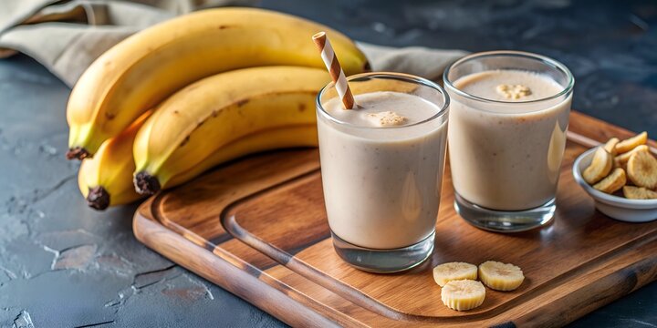 refreshing banana smoothie, Banana Licuado (Batido).