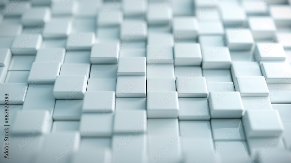 Poster futuristic block wall high tech 3d render of hexagons tile pattern