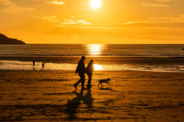 Fototapeta premium sunset at Cemaes Bay Ilse of Anglesey