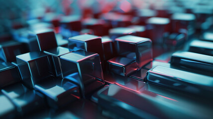 Obraz premium Abstract background or wallpaper with Dim Gray color 3D cube patterns. abstract background, 3D cube patterns, dim gray color, abstract wallpaper, geometric design, cube pattern, 3D background,