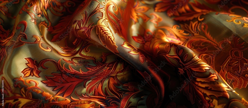 Poster Exquisite fabric with a luxurious texture. with copy space image. Place for adding text or design