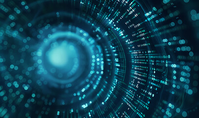 Obraz premium binary code tunnel