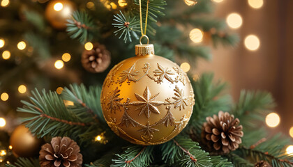 Christmas ball on christmas tree