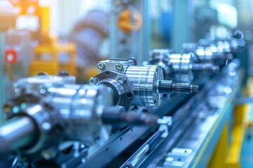 Automated assembly line at an electronics factory