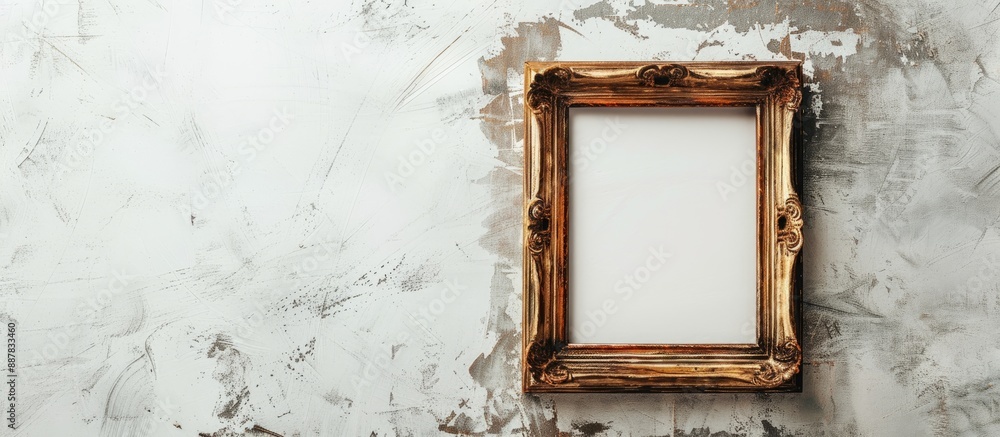 Aufkleber A retro frame on a white backdrop with a clipping path for a copy space image