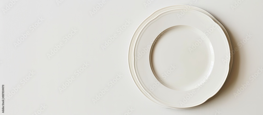 Poster a plate with no food left creating a blank copy space image