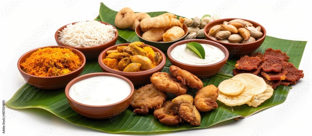 Poster old fashioned indian snacks like kuzhalappam or madakku appam depicted in isolated images surrounded