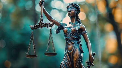 The Blindfolded Lady Justice Statue, a Symbol of Legal Equality