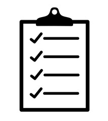 clipboard icon vector on white background