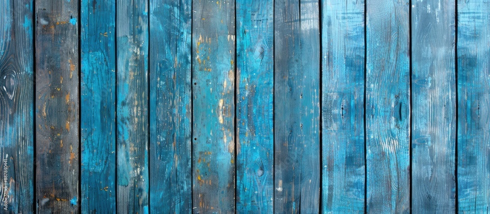 Poster vertical blue wood panel with copy space image for background texture