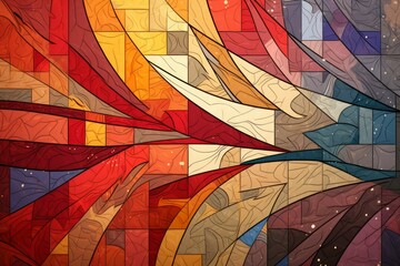 Fototapeta premium Quilt Material Structure Background - Generative AI
