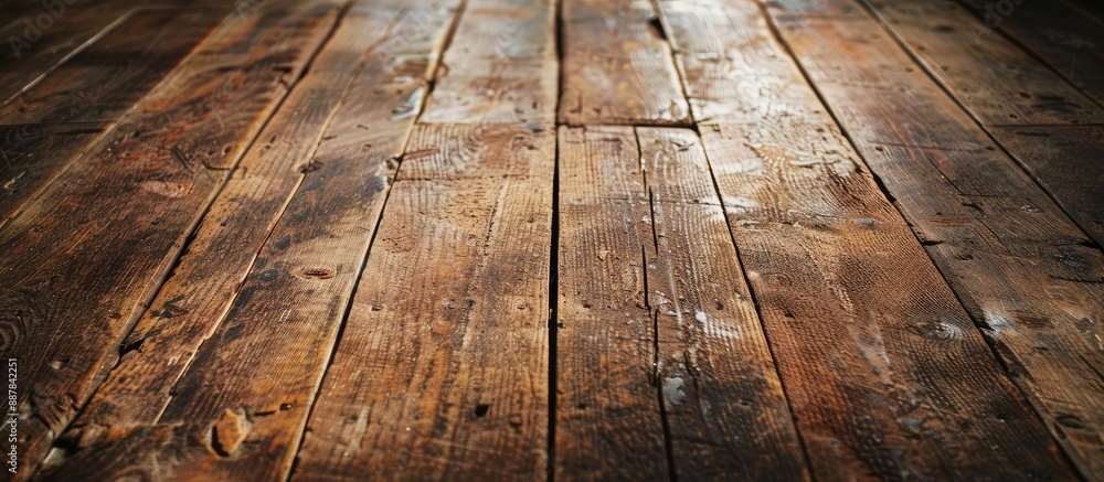 Aufkleber Worn out floor with visible marks ideal for background in photos needing a copy space image