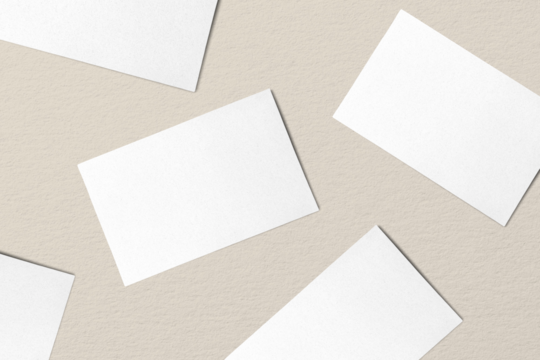 Business card png corporate identity mockup, transparent design