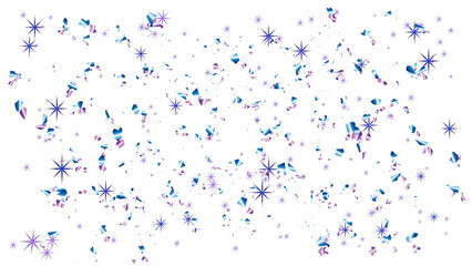 Banner with streamers and snowflakes.Festive with silver sequins and confetti for celebration. Background with glowing silver particles.