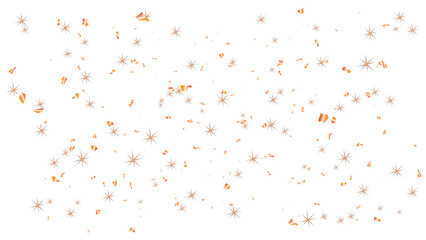 The shining gold dust, confetti with reflections. luxury gold particles. Shining gold dust texture on a transparent background. 