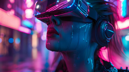 Generative AI, Digital Visions: Artistic Cyberpunk Portrait