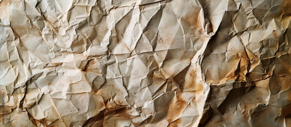Aufkleber texture background of crumpled old paper with visible signs of wear and dirt ideal as a copy space i