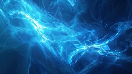 Abstract Blue Swirling Energy