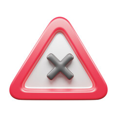 Obraz premium Traffic Sign And Symbol 3D Icon or Road sign 3d icon