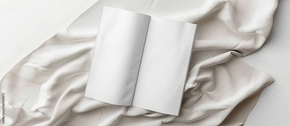 Poster a white magazine mockup with copy space image set against a white background