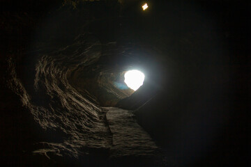 The windows of the historical cave of Karaftu are a way for light and air to enter the cave in...