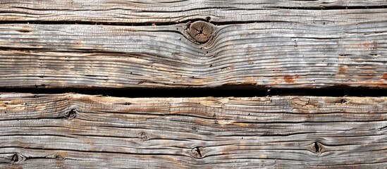 Obraz premium Close up view of a weathered wooden plank with copy space image