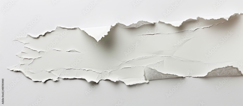 Poster white paper showing torn edges suitable for advertisement with copy space image