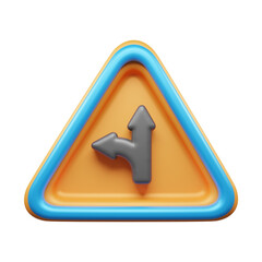 Traffic Sign And Symbol 3D Icon or Road sign 3d icon